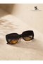 Women's Black Oversize Square Butterfly Sunglasses Uv400 Protected Green Smoke Gradient Lenses Thick Frame Cat Eye Retro Vintage Luxury Stylish Design Daily Summer Fashion Accessory Trend Model Beach Vacation Style - 3
