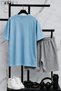 Bklyn Printed Oversize Unisex T-Shirt & White Shorts Set - 2