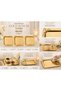 Gold Single Flower Detailed Square Presentation Tray 22X22 cm Engagement Promise Coffee Tea Dessert Treat Tray - 3
