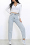 Julia Milano New Season Ice Snow Wash Boyfriend Casual High Waist Women's Denim Trousers (2026)