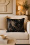 Jacquard Cushion Cover with Abstract Patterned Ribbing - 5