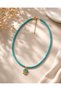 Turquoise Beaded Women's Necklace with Jellyfish Figure and Adjustable Chain - 2
