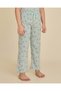 Girls Green T-Shirt And Long Pants PJ Set - 3