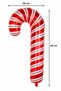New Year's Candy Cane Foil Balloon Inflatable with Helium and Air Christmas Decor Ornament