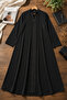 Premium Women's Front-Zip A-Line Abaya in Black - 6
