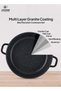 Life Smile Multi Layer Granite Non-Stick Cookware Set with Induction Bottom – 20/24/28/32cm Aluminium Soup Pots with Lid,28cm Shallow Pot with Lid,3pcs Silicone Utensils - 4