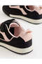 Girls Black And Pink Material Block Sneakers - 4