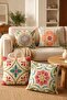 Abstract Ethnic Drawings Patterned 4-Piece Throw Pillow Cover Set - 2