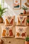 Palm Tree Animals Patterned 4-Piece Throw Pillow Cover Set - 2