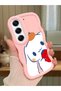 Tecno Camon 40 Compatible Case Camera Protector Pink Silicone Couple Phone Case Stripe Pattern