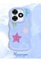 Tecno Spark 20C Compatible Case Camera Protector Blue Silicone Couple Phone Case Star Pattern - 2