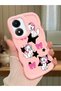 Vivo Y02S Compatible Case Camera Protector Pink Silicone Couple Phone Case Character Pattern