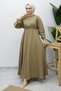 Mira Beli Elastic Dress Tsd260245 Khaki - 4