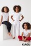 Girls' 3-Pack Plain & Cotton Leggings Set - Casual Long Leggings - 5