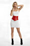 Red Women's Belt Wide Corset Waist Accessory - 4