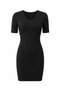 Organic Cotton Black Ribbed Dress - 3