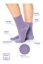 Lilac Color Bamboo Women's Elasticless Seamless Premium Socks Boxed 6-Piece / Non-Marking Non-Tightening Socks - 2