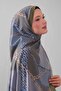 شال مووس كريب بنمط سلسلة ذهبية كاكي - 2