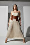 Plus Size Tan Women's Belt Corset Style Wide Waist Shaper - 4
