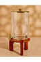 Gold 8L Beverage Dispenser With Wooden Stand