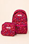 Girls' Butterfly Patterned 2-Piece School Bag Set: Backpack and Lunch Bag