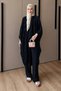 Women's Tulle Floral Embroidered Linen Bat Sleeve Suit - 4