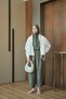Women's Pants with Double Pocket Detail on the Back, Elastic Waist and Laces, Green - 5