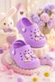 Children's Slippers with Butterfly Accessories, Lightweight, Non-Slip Sole, Summer, Beach, Pool, Garden, Daily Use, Eva Sabo Slippers, Purple