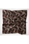 Cotton Polyester Scarf Black-Red Beige Mink Botanical Patterned Soft Textured Sturdy 90X90 - 5