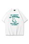 Unisex Oversized T-Shirt "This Is Iconic" Loose Fit Oversized White T-Shirt
