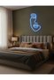 Soyut Yüz Figürlü LED Neon Duvar Tablosu | Mavi Aydınlatmalı Modern Dekor | Salon - 4