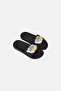 Kids Boy New York Knicks Spray Paint Slip On Slides, Black - 2