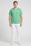 Jeans Men Crew Neck Short Sleeve Brand Logo T-Shirt, Green - 2