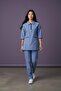 Housemaid Uniform/Nurse Uniform/Medical Scrub Set with Black Piping - Two Patch Pockets on Top, Comfortable & Durable (Grey, XXL) - 4