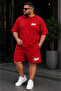 Women's Men's Plus Size Oversize Basic Logo Printed Shorts Set Cotton 2-Piece Unisex Daily Casual Summer Tracksuit Minimal Design Xl-8Xl - 2