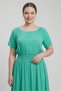 Women Ruched Detail A-line Dress, Green - 2