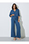 Nave Blue Oversized Top And Wide Leg Pants Co-Ords - 2