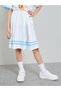 Girls Graphic Bear T-Shirt And Striped Skirt Set - 4