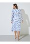 Floral Wrap Midi Dress With Tie-Belt - 6