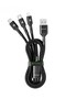 CB-365 3-In-1 Fast Charging Cable Nylon Braided 3A 480Mbps Data Transfer For Type-C/Micro/iPhone