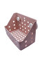 Wall Mounted Storage Basket, Pink, Perforated Design with Suction Cups, Bathroom Organizer - 3