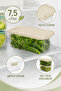 3-Piece 7.5Lt Elora Organizer Box - Lockable Lid Kitchen Organizer Grain Storage Container Beige - 2