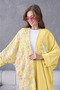 Women's Floral Embroidered Linen Bat Sleeve Double Set - 4