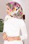 Vintage Rose Patterned Scarf Series Beige - 2