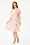 Powder Italian Floral Patterned Double Side Pocket Dress 38 - 44 Size - 2