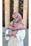 وشاح قطني بنقشة بيراي - تركواز