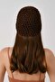 Perforated Summer Knitted Beanie Y8256 Brown - 4