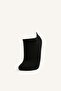 Women's Seamless 10-Piece Cotton Sneaker Black Socks I3492Axns - 2