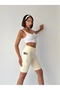 Women's High Waist Gathering Pocket Shorts Sports Leggings - 6