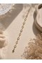 Steel Star and Zircon Stone Detailed Gold Color Minimal Women's Bracelet Daily and Special Occasion Jewelry - 2